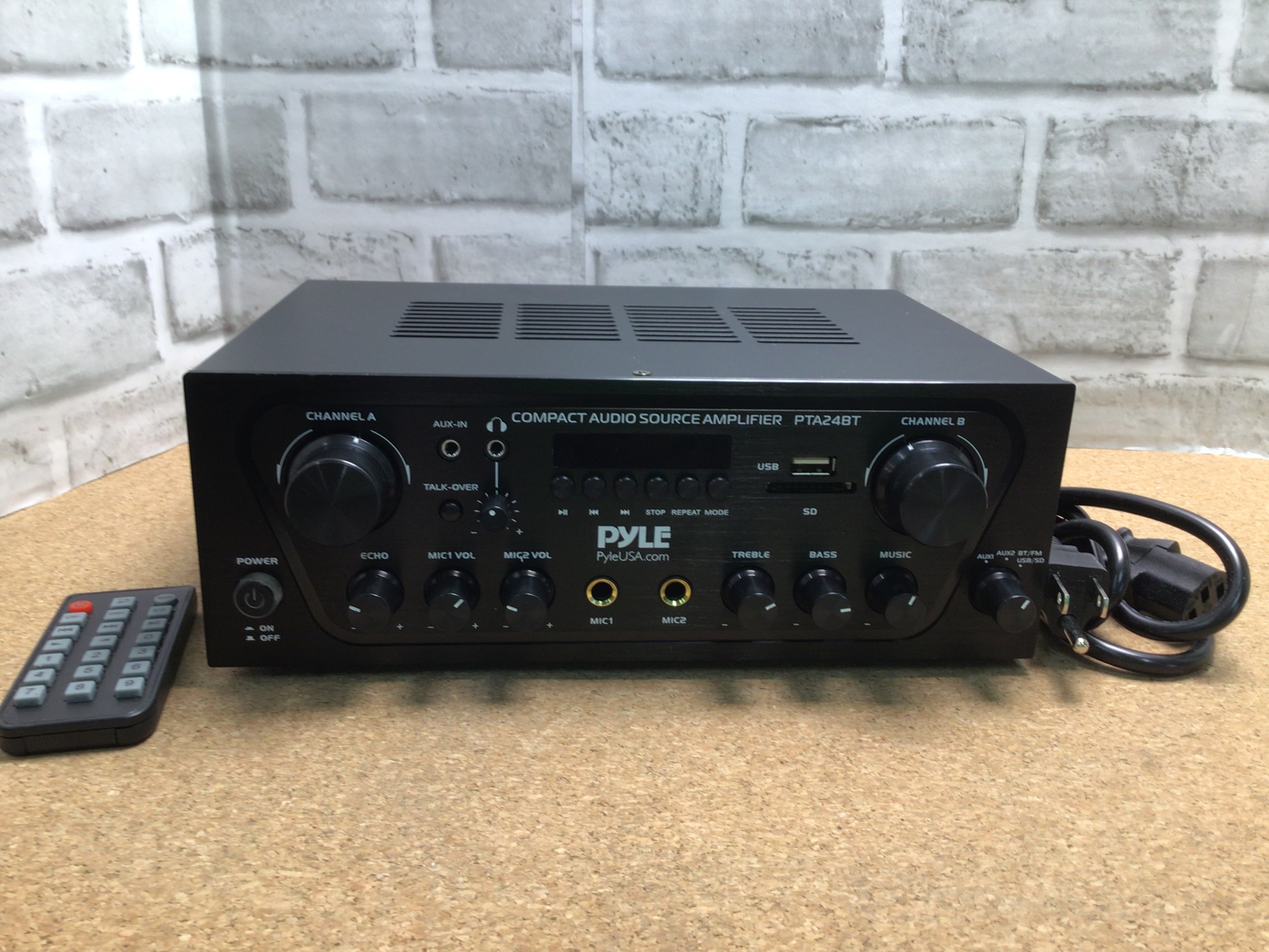Pyle Upgraded Karaoke Bluetooth Channel Home Audio Sound Power Amplifier (7927755473134)